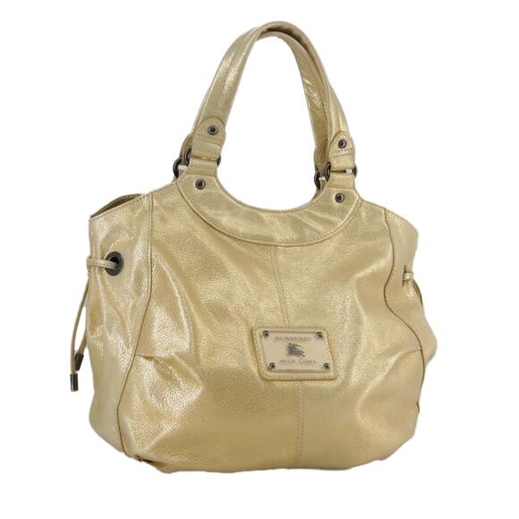 Burberry Hand Bag Leather Gold - Picture 1 of 16